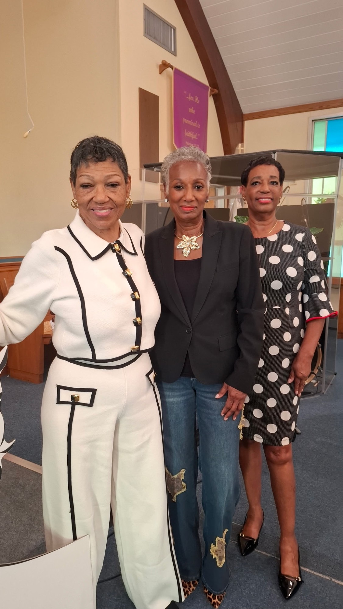 Evangelist Michelle Stewart with ministry sisters