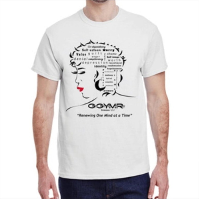 GGYMR white t-shirt with ministry graphic